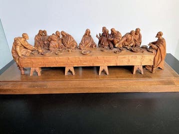 willy Bierling - sculptuur, Het Laatste Avondmaal - 15 cm -