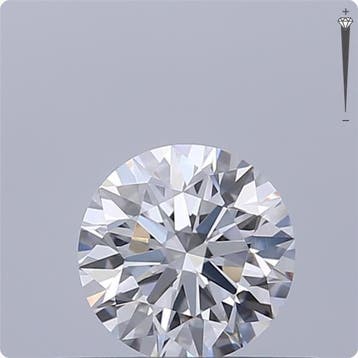 1 pcs Diamant (Natuurlijk) - 0.41 ct - Rond - D (kleurloos), Nieuw