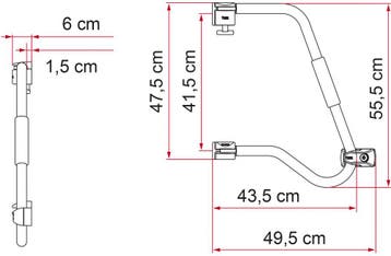 Fiamma Instapbeugel Security 46 Pro, Ophalen of Verzenden, Nieuw
