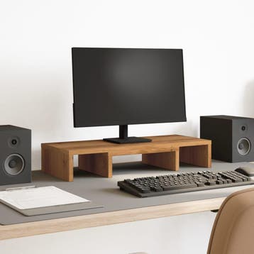 vidaXL Monitorstandaard verstelbaar 60x24x10,5cm hout, Computers en Software, Verzenden, Nieuw