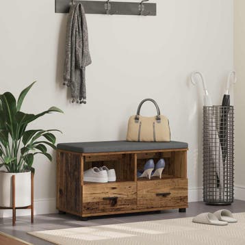 vidaXL Halbank Oudhout 80 x 38 x 46 cm Geïndustrialiseerd, Verzenden, Nieuw