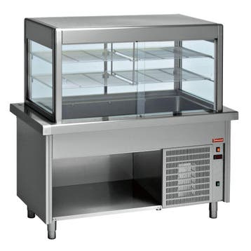 Vitrine-element en gekoelde kuip op kast 6x GN 1/1, Verzenden, Nieuw in verpakking, Koelen en Vriezen
