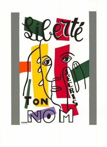Fernand Léger (daprès) - Liberté jécris ton nom, Antiek en Kunst