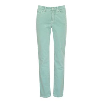 Cambio • groene velvet Piper Cropped broek • 36, Cambio, Verzenden, Nieuw, Maat 36 (S)