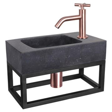 Differnz fonteinset bombai black - natuursteen - kraan kruis, Verzenden, Nieuw