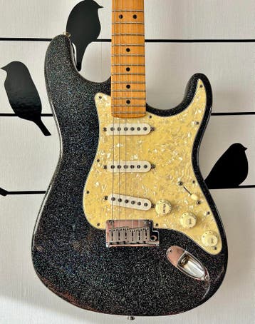 Fender Custom Shop American Classic Stratocaster Black Holof, Muziek en Instrumenten, Zo goed als nieuw, Solid body, Fender