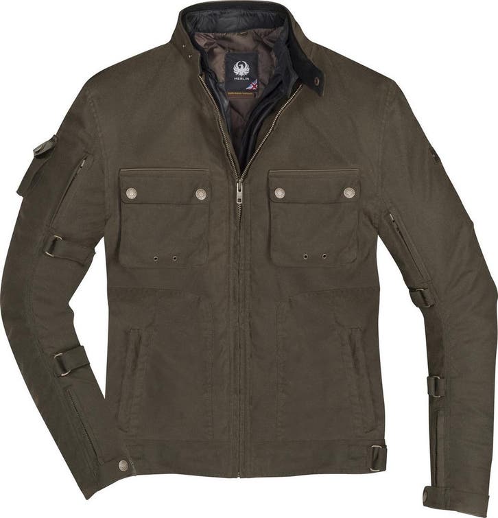 Merlin Nomad D3O Explorer Olijfgroen Textiele Motorjas, Motoren, Kleding | Motorkleding, Heren, Nieuw met kaartje, Jas | textiel