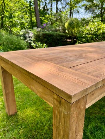 Rechthoekige tuintafel met dwarsbalk -  240 cm, Ophalen of Verzenden, Nieuw