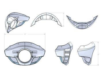 Burly Brand Touring Sport Fairing Standard, Ophalen of Verzenden, Nieuw