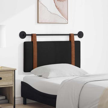 vidaXL Hangend hoofdbord Zwart Antiek PU, Verzenden, Nieuw, Zwart, Overige materialen