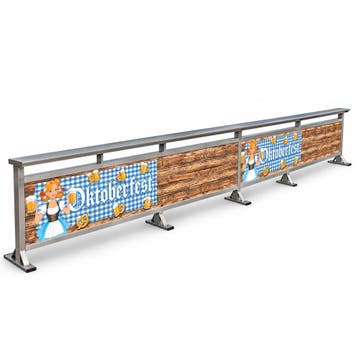 Huur: Voorzetbuffet met rvs uitgifte en spandoek, Ophalen of Verzenden