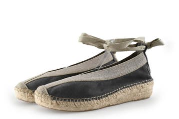 Shabbies Amsterdam Espadrilles in maat 39 Grijs, Shabbies Amsterdam, Verzenden, Zo goed als nieuw, Grijs
