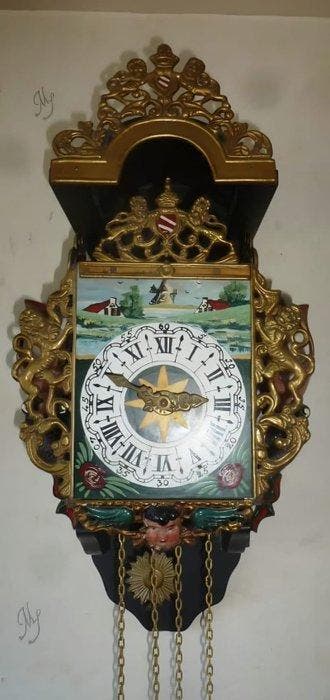 Wandklok - Hout - 1950-1960