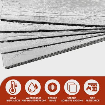 10x Geluidsisolatie Katoen met Aluminiumfolie - Zelfklevend,, Verzenden, Nieuw