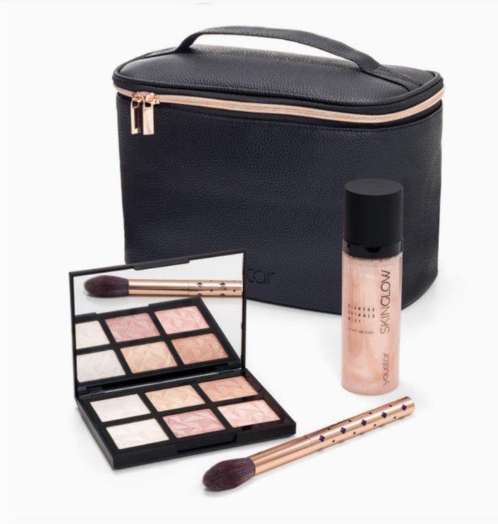Beauty Make-up Tasje - Set van 3 producten en tas - GLAM &, Sieraden, Tassen en Uiterlijk, Uiterlijk | Cosmetica en Make-up