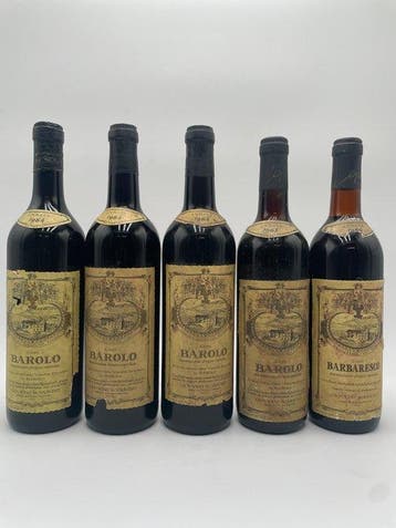 1964 x3, 1965 Barolo, 1969 Barbaresco, Giovanni Scanavino -, Verzamelen, Nieuw