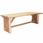 Boomstamtafel 400x120xH77,5 cm - bladdikte 10 cm geschoord, Tuin en Terras, Ophalen of Verzenden, Nieuw