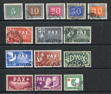 Zwitserland 1945/1945 - Zwitserland 1945 Vrede Pax — Fijn, Gestempeld