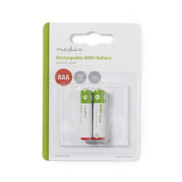 Oplaadbare AAA batterij - Nedis - 2 stuks, Verzenden, Nieuw