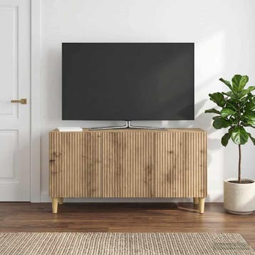 vidaXL TV-kast 99 x 34,5 x 50 cm Artisanaal eiken Bewerkt, Huis en Inrichting, Kasten | Televisiemeubels, Minder dan 50 cm, Verzenden
