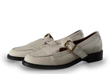 Manfield Instappers in maat 40 Wit, Kleding | Dames, Verzenden, Zo goed als nieuw, Manfield, Wit