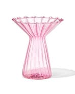 HEMA Vaas voor geurstokjes 10x12cm glas met kraag roze, Verzenden, Nieuw