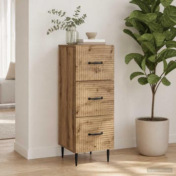 vidaXL Ladenkast 33 x 34,5 x 89,5 cm Bewerkt hout Artisanaal, Verzenden, Nieuw