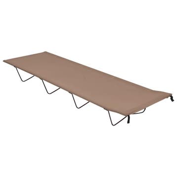 vidaXL Campingbed 180x60x19 cm oxford stof en staal taupe, Verzenden, Nieuw