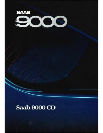 1988 SAAB 9000 CD BROCHURE NEDERLANDS, Nieuw, Author