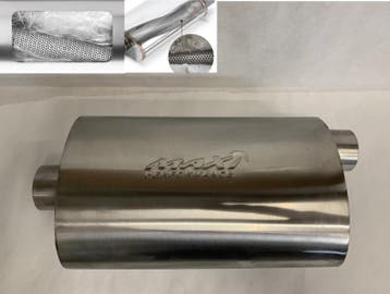 MAX Ultra Straight Flo Performance rvs uitlaat demper 2,5, Ophalen of Verzenden, Nieuw