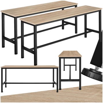 2 Zitbanken Fairfield - Industrieel licht hout, eiken Sonoma, Dieren en Toebehoren, Hondenhokken, Verzenden, Nieuw