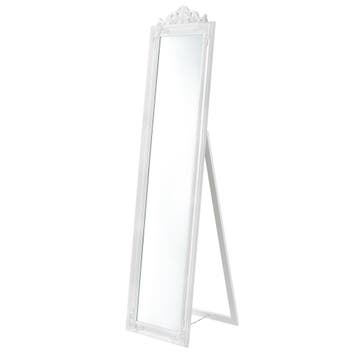 Spiegel vrijstaand met barok lijst verstelbaar 160x40 cm wit, Huis en Inrichting, Woonaccessoires | Spiegels, Verzenden, Nieuw