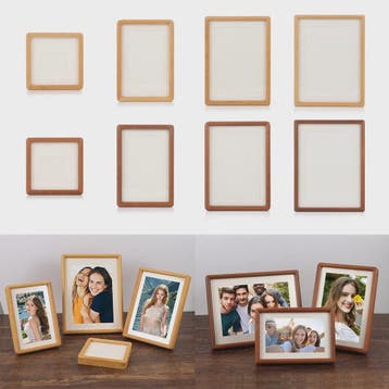 Eenvoudig Zwart Walnoot Houten Fotolijst - Handgemaakt & Sti, Verzenden, Nieuw