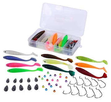 Fish4All Softbait Shad Texas/Carolina Box (50pcs), Verzenden, Nieuw