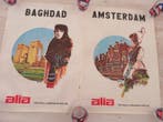 Twee Vintage poster - affiches van The Jordanian Airline, Antiek en Kunst, Antiek | Wandborden en Tegels