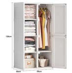 Draagbare Witte Slaapkamergarderobe – Compacte Kast, Huis en Inrichting, Kasten | Kledingkasten, Verzenden, Nieuw
