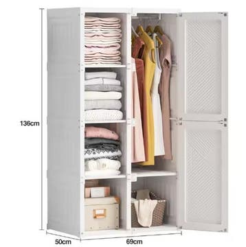 Draagbare Witte Slaapkamergarderobe – Compacte Kast, Verzenden, Nieuw