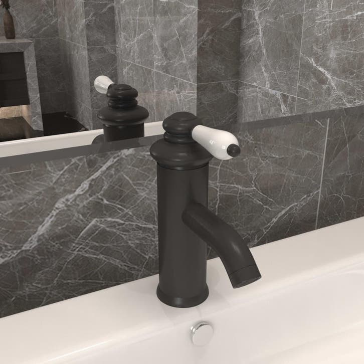 vidaXL Wastafelkraan 130x180 mm grijs, Doe-het-zelf en Verbouw, Sanitair, Nieuw, Verzenden