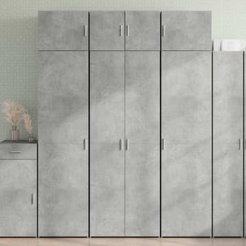 vidaXL Opbergkast 70x42,5x225 cm bewerkt hout betongrijs, Huis en Inrichting, Kasten | Buffetkasten, Minder dan 50 cm, Nieuw, Overige houtsoorten