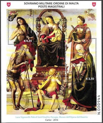 Orde van Malta 2016 - 30 kaartjes van de Souvereine, Gestempeld