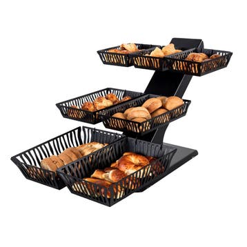 GGM Gastro | Broodrek - zwart gecoat RVS - 460x505mm - |, Verzenden