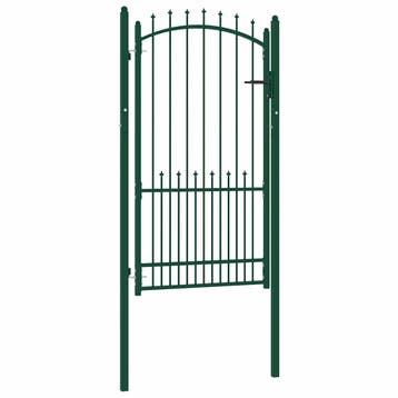 vidaXL | Hekpoort | met slot Groen 100 x 175 cm Poedergecoat, Verzenden, Nieuw