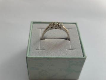 Ring - 18 karaat Witgoud Diamant (Natuurlijk), Nieuw