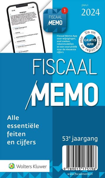 Fiscaal Memo / juli 2024 9789013175196, Verzenden, Zo goed als nieuw