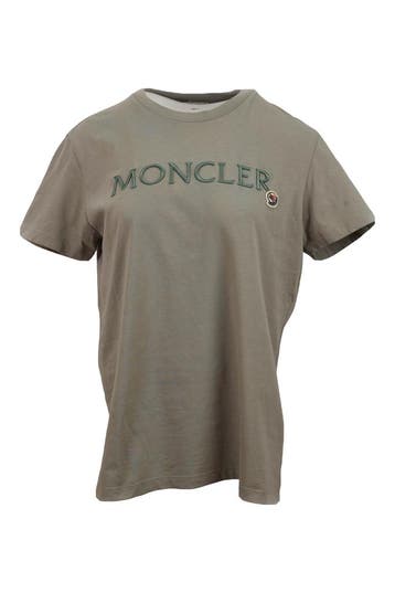 Moncler T-shirt in maat L Grijs, Kleding | Dames, T-shirts, Moncler, Verzenden, Gedragen, Grijs