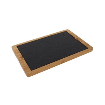 Olympia leistenen schaal 280x180 mm met onderzetter (2, Ophalen of Verzenden