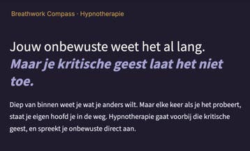 Hypnotherapie, jouw onbewuste weet het al lang., Diensten en Vakmensen, Persoonlijke ontwikkeling
