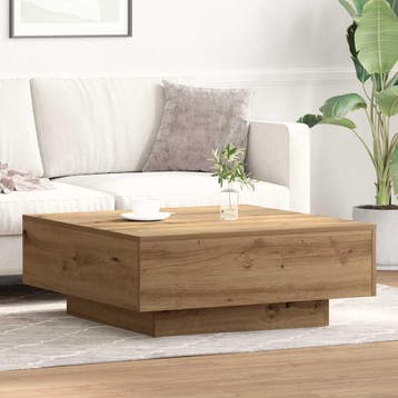 vidaXL Salontafel Artisan Eiken 80 x 80 x 31 cm, Huis en Inrichting, Tafels | Salontafels, Verzenden, Nieuw, Overige houtsoorten