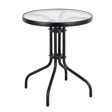 Tuintafel 60cm Gehard Glas | Nieuw | Scherpe Prijs, Ophalen of Verzenden, Nieuw, Rond, Metaal