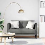 vidaXL Loveseat Bank Donkergrijs 111 cm Stof, Verzenden, Nieuw, Stof